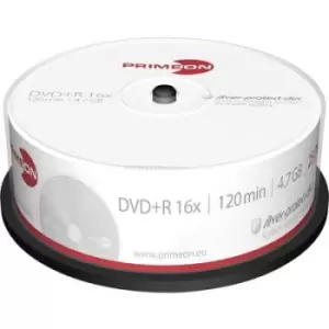 Primeon 2761223 Blank DVD+R 4.7 GB 25 pc(s) Spindle Silver matte surface