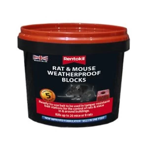 Rentokil Rat & Mouse Weatherproof Block x5