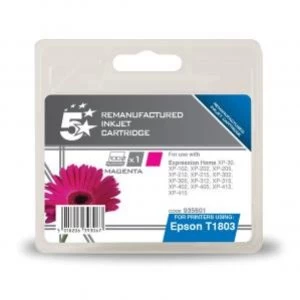 5 Star Office Supplies Epson T1803 Magenta Capacity 3.3ml Inkjet