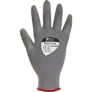 304-MAT Matrix 'P' Grip Grey Nylon Glove Size 10