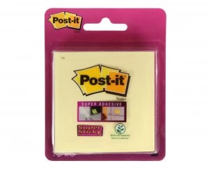 Post It Super Sticky Canary Yellow 76x76mm Pack of 2