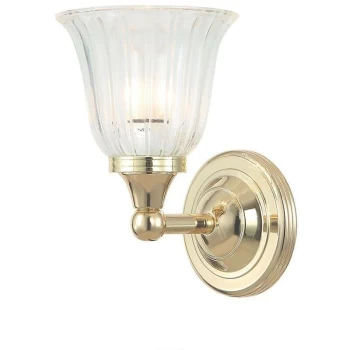 Elstead - Austen - 1 Light Bathroom Wall Light Polished Brass IP44, G9
