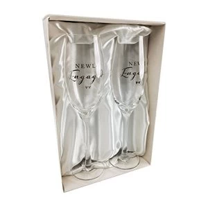 Amore By Juliana Champagne Flute Set - Newly Engaged