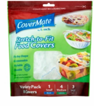 Covermate Stretch To Fit Reusable Food Covers - 8 Pack