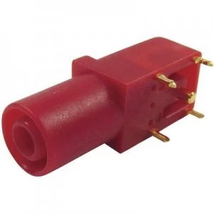 Safety jack socket Socket right angle Pin diameter 4mm Red Cl