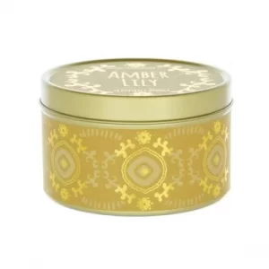 Candlelight Bohemian Large Tin Candle Amber Lily Scent