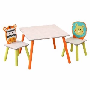 Liberty House Toys Lion and Zebra Table and Chairs