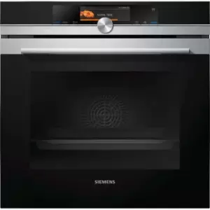 Siemens IQ-700 HR678GES6B WiFi Connected Built In Electric Single Oven with added Steam Function - Stainless Steel - A+ Rated