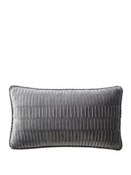 Karen Millen Velvet Pleat Boudoir Cushion - Charcoal