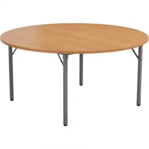 1500MM Circular Folding Table Silver/Beech