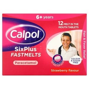 Calpol 6+ Years Fastmelts Colour and Sugar Free 12s