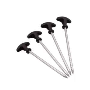 Pack of 4 Heavy Duty T Shaped Tent Pegs