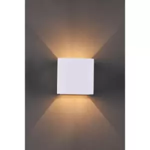 Ceramic Square Wall Light, Up/Down White Paintable G9 socket (NO BULB) - White