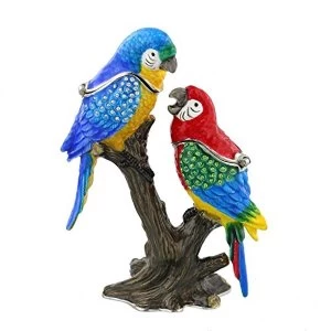 Treasured Trinkets - 2 Parrots on Branch
