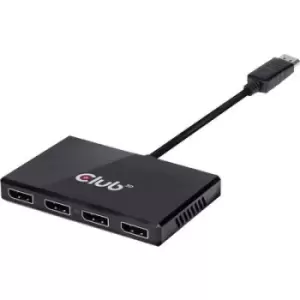 club3D CSV-6400 DisplayPort Adapter [1x DisplayPort plug - 4x DisplayPort socket] Black