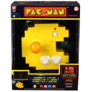 Pac-Man Connect and Play Console-12 Built in Retro Arcade Games