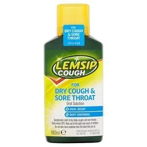 Lemsip Dry Cough and Sore Throat Syrup 180ml