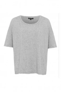 French Connection Hetty Marl Oversized Jersey T Shirt Grey