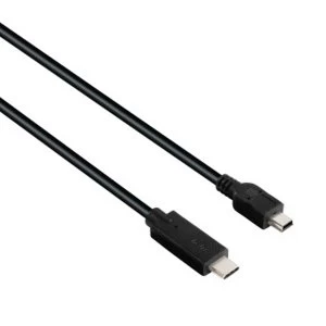Hama Cable USB-C, USB 2.0, USB-C Male - Mini USB Male, 480Mbps, 0.75m