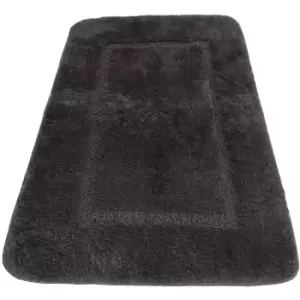 Mayfair Cashmere Touch Ultimate Microfibre Bath Mat (50x80cm) (Charcoal) - Charcoal