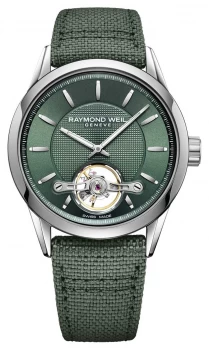 Raymond Weil Mens Freelancer Automatic Green Dial Watch