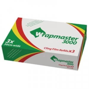 Wrapmaster 3000 Cling Film Refill 300mx30cm Pack of 3 31C80
