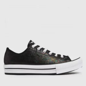 Converse Black Eva Lift Shimmer Trainers Youth
