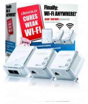 Devolo dLAN 500 - WiFi Triple Powerline Network Kit