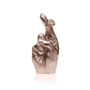 Hand CRS Fingers Crossed Candle &ndash; Rose Gold