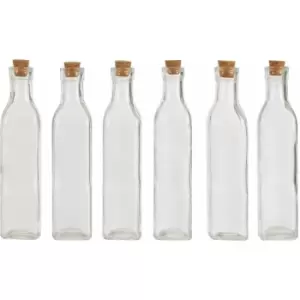 Glass Bottles 6pc Juice Bottles Storage Miniature Glass Bottles Durable Glass Milk Bottles With Cork Lid Glass Milk Bottles With Lid 17 x 12 x 23