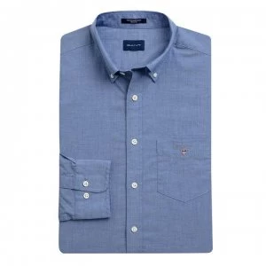 Gant Broadcloth Shirt - Mid Blue