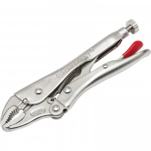 Crescent Curved Jaw Locking Pliers With Wire Cutter 180mm