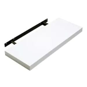 Hudson 60cm wide floating shelf kit, - gloss white