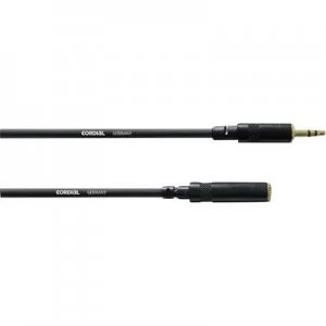 Cordial CFS 3 WY Audio/phono Cable extension [1x Jack plug 3.5mm - 1x Jack socket 3.5 mm] 3m Black