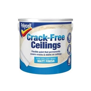Polycell Crack-Free Ceilings Smooth Matt 5 Litre