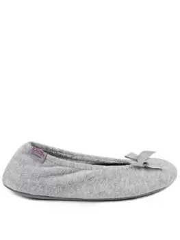 TOTES Terry Ballet With Pillowstep - Grey, Size 7-8, Women