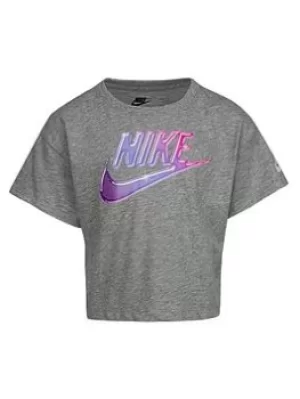Boys, Nike Short Sleeve Graphic T-Shirt, Grey, Size 3-4 Years