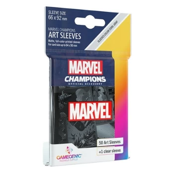 Gamegenic Marvel Champions Art Sleeves - Marvel Black (50 Sleeves)