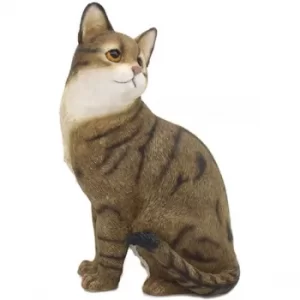 Cat Figurine Of Sitting Tabby Cat By Leonardo