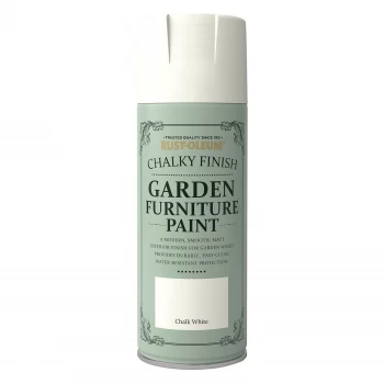 Rust-Oleum Chalky Finish Garden Furniture Spray Paint ; Chalk White 400ml