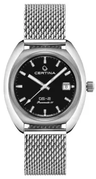 Certina C0244071105100 DS-2 POWERMATIC 80 BLACK DIAL MESH Watch