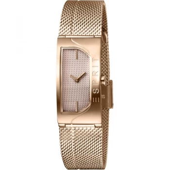 Esprit Houston Blaze Womens Watch featuring a Stainless Steel Mesh, Rose gold Coloured Strap and Rose Dial