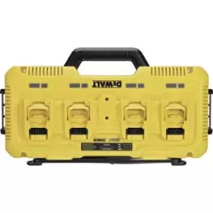 DEWALT Four-way battery system quick charger with up to 8 A for all 10.8 to 18 volt XR and XR flex voltage batteries DCB104-QW