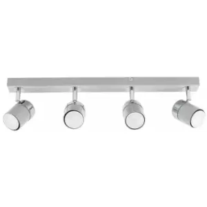 Minisun - Rosie Spotlight Bar 4 Way Ceiling Light Fitting - Grey - No Bulbs