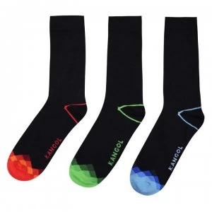 Kangol Formal Socks 3 Pack Mens - Check Toes
