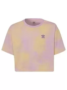adidas Originals Junior Girls Print Croped T-Shirt, Light Purple, Size 9-10 Years, Women