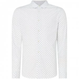 Linea Royston Geo Tile Printed Shirt - White