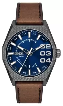 Diesel DZ2189 Scraper (44mm) Blue Dial / Brown Leather Strap Watch