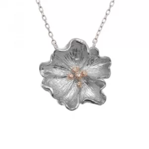 Ladies Olivia Burton Silver Plated Flower Show Necklace