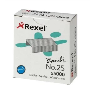 Rexel No. 25 4mm Staples 1 x Box of 5000 Staples